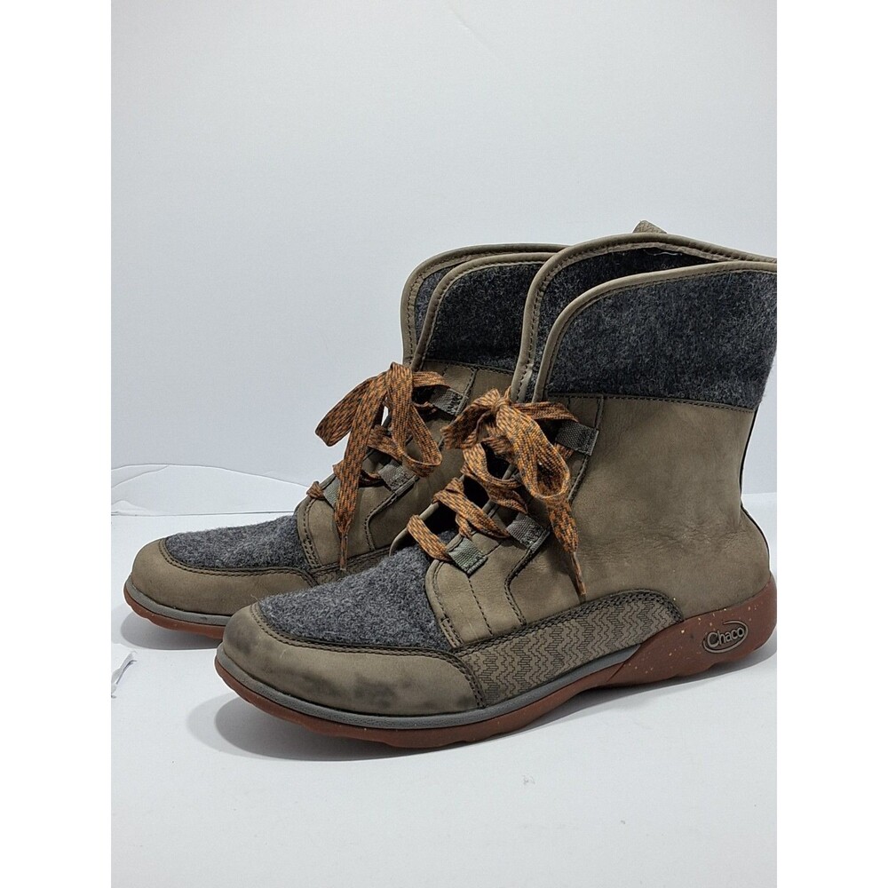 Chaco Barbary Boots Womens Size 10 Nickel Gray Waterproof j150184 Shoe Wtrprf D